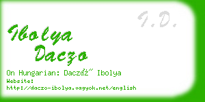 ibolya daczo business card